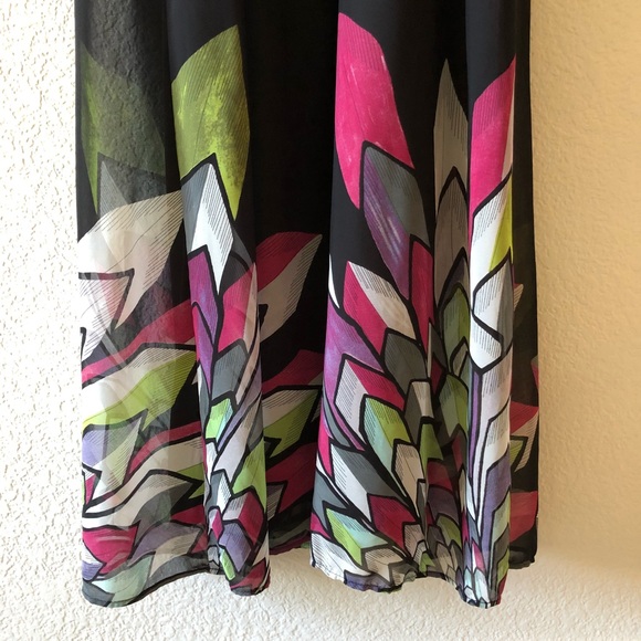 Floral Color Block Pattern Maxi - Picture 5 of 6